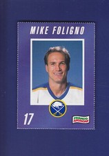 Mike Foligno 1990-91 Franco-American Buffalo Sabres Hockey #17 (MINT) Campbell's