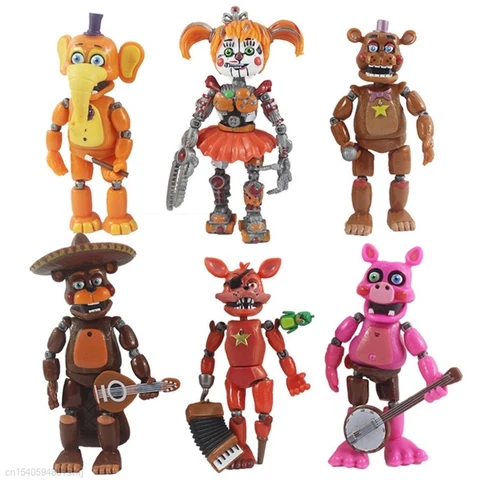 6PCS SET FNAF ACTION FIGURE: Five Nights at Freddy's Pizzeria Simulator Series Cover
