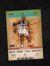 2002-03 FLEER AUTHENTIX WESLEY PERSON #79 CLUB BOX 049/100 CAVS AUBURN TIGERS