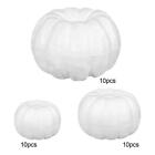 10x White Foam Pumpkins, Styrofoam Pumpkins, Embellishment and Display Props,