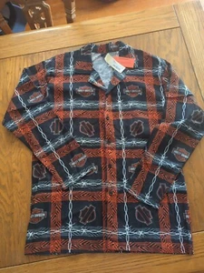 Harley Davidson Long Sleep Shirt Flannel Size Med 100% Cotton New! - Picture 1 of 11