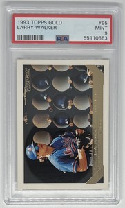 1993 Topps Baseball Series 1: Larry Walker Gold Parallel #95 - Graded PSA 9 Mint