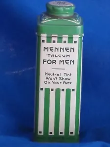 Vtg Mennen Talcum For Men Tin 4 oz. Collectible 5 1/4" Tall Mostly Full - Picture 1 of 14