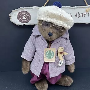 Boyds Bears 16" MALCOM con mini perro firmado por Gary Lowenthal 1995 - Imagen 1 de 12