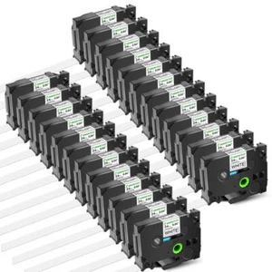 TZe251 TZ251 Black/White Label Tape 24mm For Brother P-Touch PTD600 D610BT 24PCS - Imagen 1 de 8