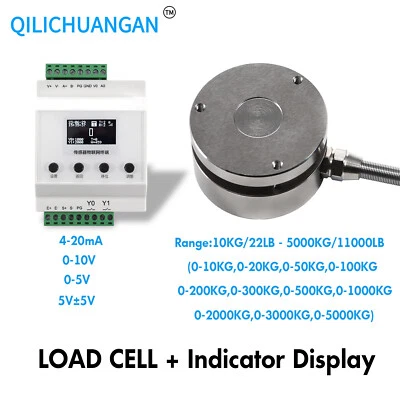 Load Cell Sensor with Transmitter Amplifier DisplayTest Compression Force Weight - Image 1 of 4