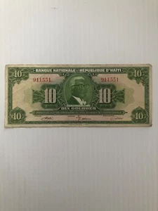 Haiti 10 Gourden 1971 P-203 seltene Duvalier Ausgabe - Bild 1 von 3