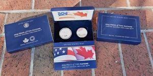 2019 Pride of Two Nations 2-Coin Set Silver Eagle Maple USA & Canadian COA - Bild 1 von 14