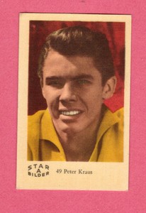 Peter Kraus Vintage Movie Film Star Card from Sweden #A49