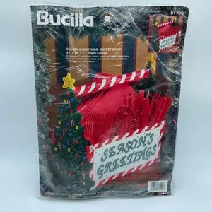 Bucilla Seasons Greetings Buffet Caddy Christmas Plastic Canvas Craft Kit 61190 - Picture 1 of 3