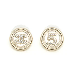 Chanel 2021 Boucles d'oreille Clou CC Golden CC und 5 Ohrringe Ohrstecker - Bild 1 von 3