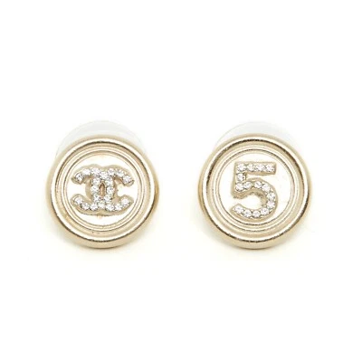 Chanel 2021 Boucles d'oreille Clou CC Golden CC und 5 Ohrringe Ohrstecker - Bild 1 von 3