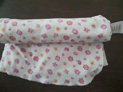 Manta de recepción Koala bebé mariposa corazón franela blanco rosa flores búho pájaro Foto 1 de 4