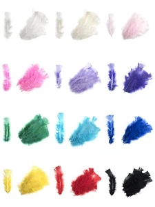 Bastelfedern farbig 15 Stück gefärbt - 17 cm Hüte Kinder Basteln - 12 Farben Türkei - Bild 1 von 13