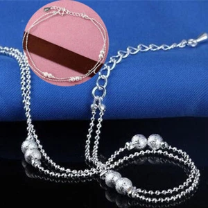 Women Chain Fa Anklet Beach Silver hion Foot Bracelet teel Jewelry Ankle - Picture 1 of 6