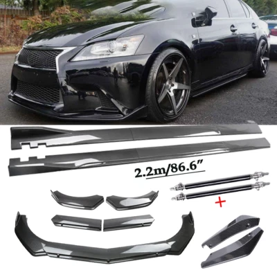 Carbon Fiber Front Bumper Lip Chin Spoiler For Lexus GS F GS350 GS450h Body Kits Foto 1 de 4