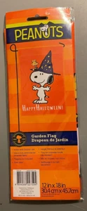 Peanuts SNOOPY 12 x 18 Garden Flag Woodstock HAPPY HALLOWEEN! - Picture 1 of 1
