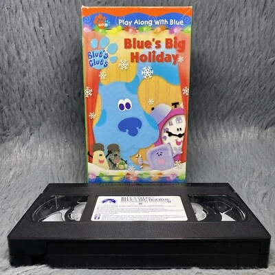 Blue's Clues - Play Along with Blue: Blue's Big Holiday VHS Tape 2001 Cartoon - Image 1 of 4