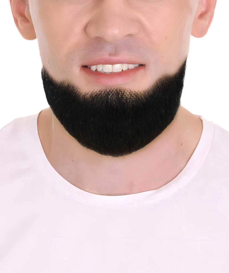 Barba de cabello humano falso hollywoodiano para hombre adulto HPO | Múltiples opciones de color Foto 1 de 2