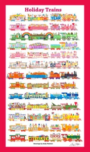 Holiday Trains 12"x18" matted poster by Andy Fletcher signed - Picture 1 of 1