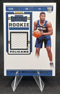 Parche usado Panini Contenders 2019-20 - Boleto de novato - Zion Williamson RC - Imagen 1 de 2