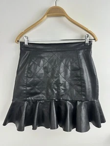 House of CB London schwarzer Lederrock 100% PU mit Schößchenboden Größe M  - Bild 1 von 9