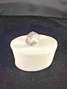 925 Sterling Silver Spinner, Fidget Ring Size 6 3/4 and 8 mm Wide, NWT - Picture 1 of 5