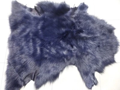 couro de carneiro couro Toscana azul roxo real cabelo longo grosso e sedoso - Imagem 1 de 4