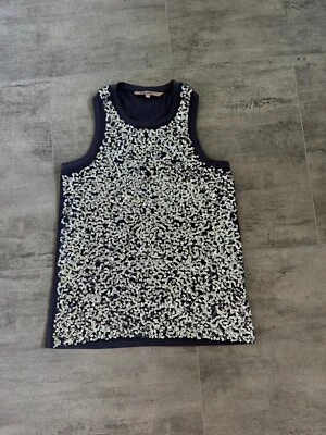 SILVIAN HEACH SILVER SEQUIN TANK Size S - Image 1 of 4