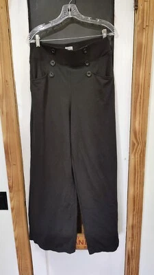 Mujer Max Studio Negro Pierna Ancha Pantalón Talla Grande Foto 1 de 4