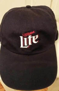 Gorra de béisbol bordada cerveza azul Miller Lite - cierre de metal ajustable - Imagen 1 de 4