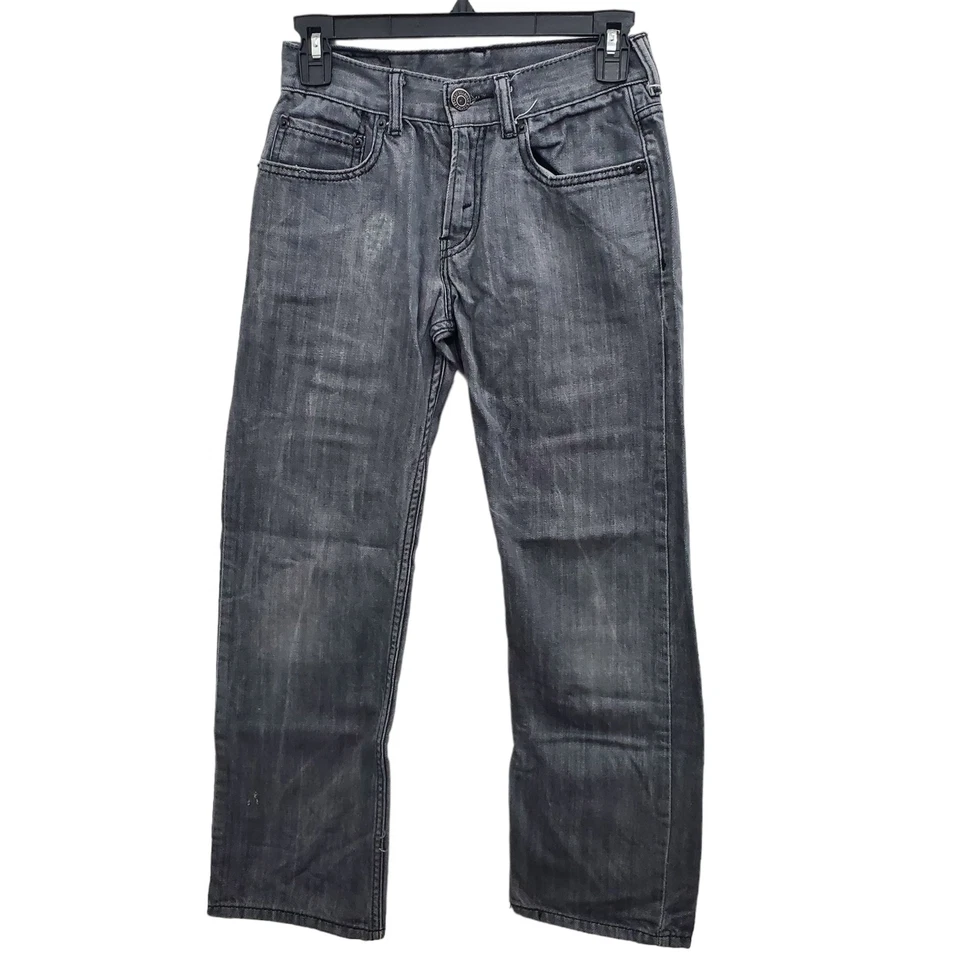 Levi's 514 Boy's Charcoal Distressed Slim Straight Leg Jeans 12 Reg (26x26.5) - Image 1 of 4