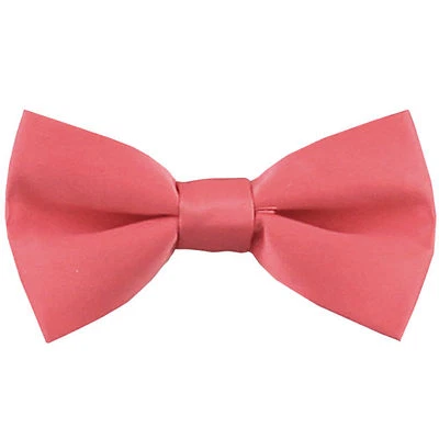 Boy's Straigt Cut Solid Pre-tied Bow tie Kid's Bowtie Wedding Party Formal - Image 1 of 2