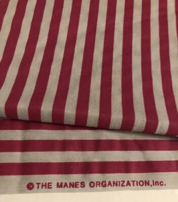 De colección. Telas de algodón Manes Organization Inc años 80 (2) rayas gris rosa; las tallas varían Foto 1 de 4