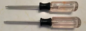 CRAFTSMAN #41473 & #41474  TWO TORX SCREWDRIVERS (T10, T15) / USA MADE - Picture 1 of 1