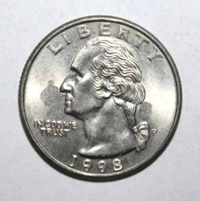 S5 - United States Washington Quarter 25 Cents 1998P Brilliant Uncirculated Coin - Image 1 of 2