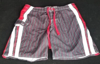 Bañador Op Para Hombre Grande 36-38 Board Shorts Negro Malla Forrado Cordón Bolsillos Foto 1 de 4