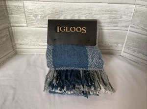 Iglus Decke Schal nagelneu - blau/grau kariert Damen Winterschal - Bild 1 von 2