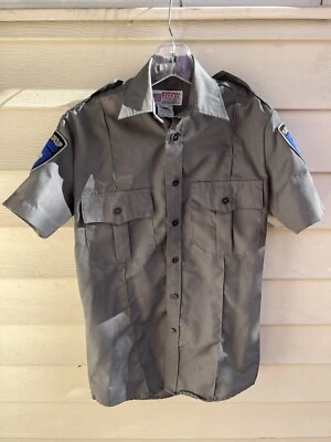 Camisa de manga corta de la Patrulla Nacional uniforme de seguridad talla 13 gris grupo platino Foto 1 de 4
