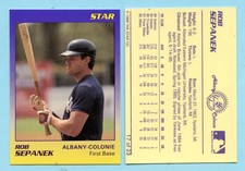 1989 The Star Co.,- Albany-Colonie Yankees - Rob Sepanek - Box 197