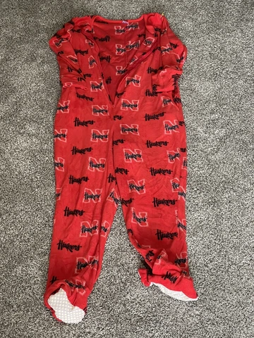 Concepts  Unisex All In One Adult Nebraska Huskers Pajama College Football Small Cover