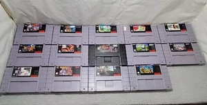 Super Nintendo SNES Game Lot (14) - Battle Blaze, Lufia, Clayfighter, Spiderman+ - Picture 1 of 9