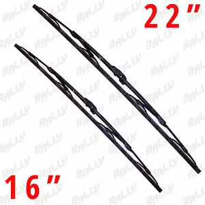 22" + 16" gray carbon fiber all season windshield wiper blades 2 pcs 438g + 433g - Picture 1 of 3