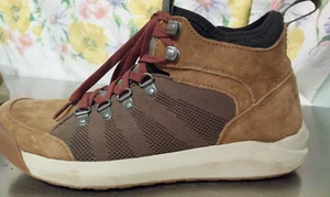 L.L. Bean Women's 2 Tone Brown Leather Sneakers 8.5 M- Lace up Never Worn - Imagen 1 de 8