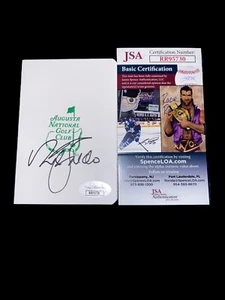 NICK FALDO SIGNED MASTERS UNDATED GOLF SCORE CARD RARE HALL OF FAME JSA 8 - Picture 1 of 2