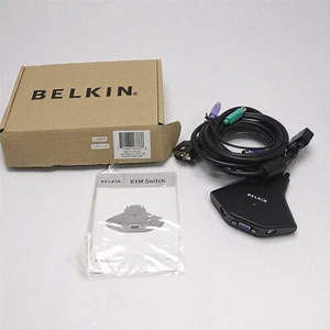 BELKIN KVM SWITCH WITH CABLE F1DK102P (NEW OPEN BOX) - Picture 1 of 5