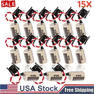 15-Pack For sanyo FDK CR14250SE 3V CR14250SE-R 1747-BA PLC Battery with 3P Plug - Picture 1 of 9
