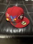New Era 59Fifty San Francisco 49ers Niners Blooming Red Fitted Hat Cap Sz 7 7/8