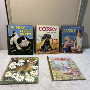 The Little Golden Book Lot Of 5/ Corky, Lassie, Peter Rabbit, Tawny Kitten - Bild 1 von 23