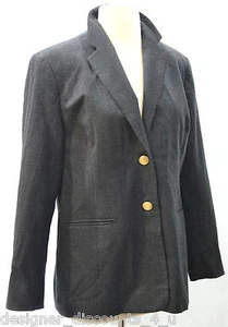 Talbots Womens Career 100% Wool Gray dress Jacket Blazer suit Coat Size 12P - Picture 1 of 5
